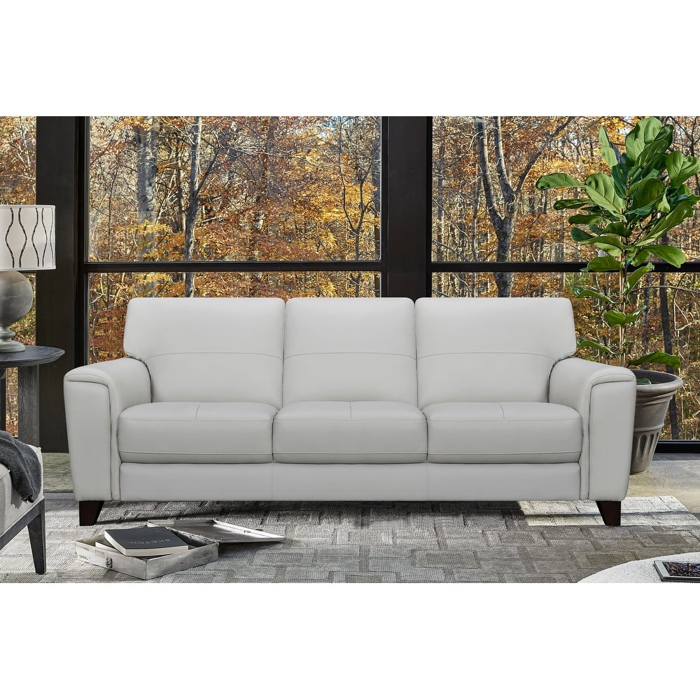 Bergen 87" Leather Upholstered 3-Seater Sofa