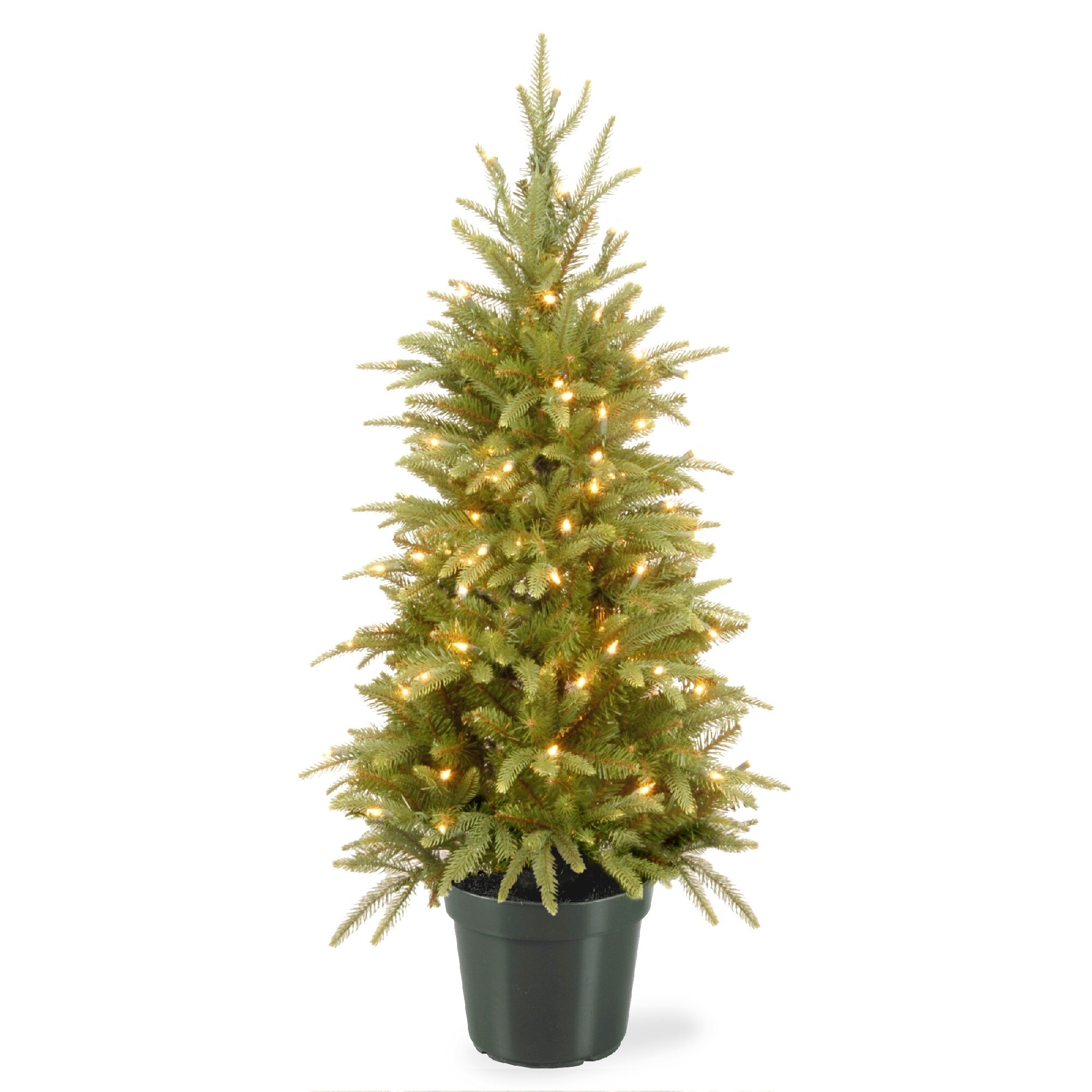 Shop 4 Pre Lit Potted Weeping Spruce Artificial Christmas Tree