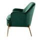 preview thumbnail 80 of 117, Barbara 43" Contemporary Velvet Loveseat Sofa with Goldtone Metal Legs by HULALA HOME