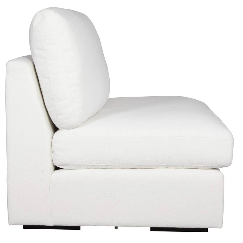 Refuge Solid Armless Modular Seat for Sectional Sofa - 40" - Arctic White