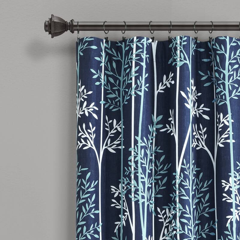 Lush Decor Linear Tree Insulated Blackout Window Curtain Panel Pair