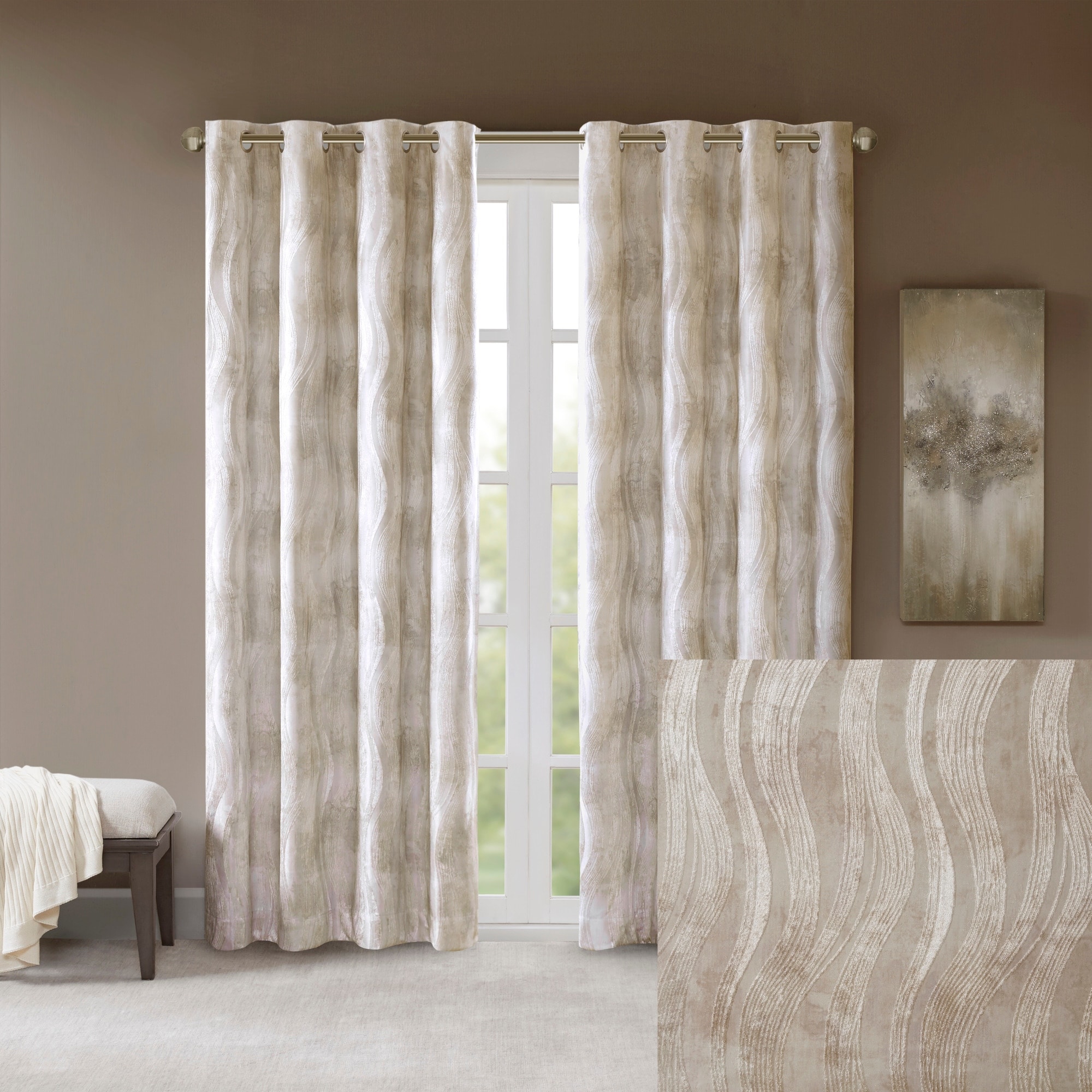 Sorrento Room Darkening Grommet Curtain by Elrene Home Fashions