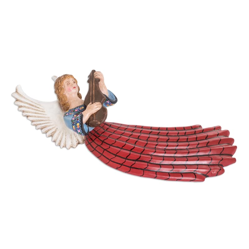 Novica Handmade Coban Ceramic Angel Wall Art