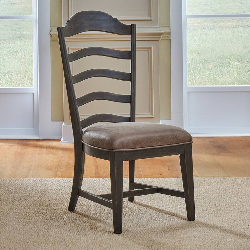 Paradise Valley Saddle Brown Trestle Table Set