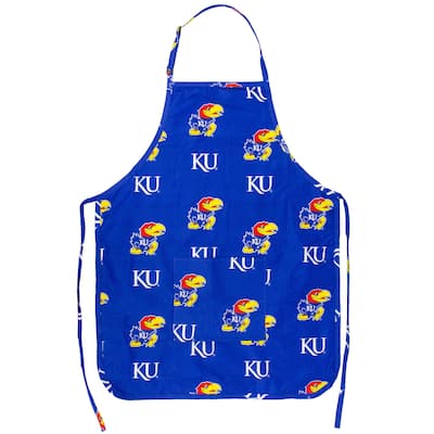 Kansas Jayhawks Tailgating or Grilling Apron With 9" Pocket, Fully Adjustable