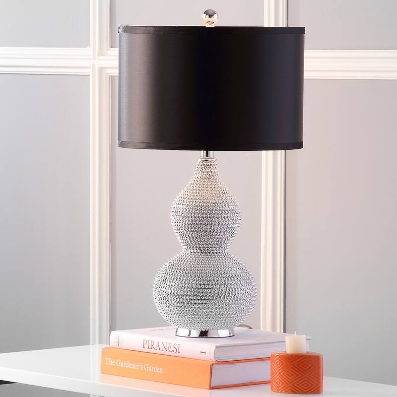 SAFAVIEH Lighting Karri 24 Inch Silver Beaded Table Lamp (Set of 2) - 14Wx14Dx25H