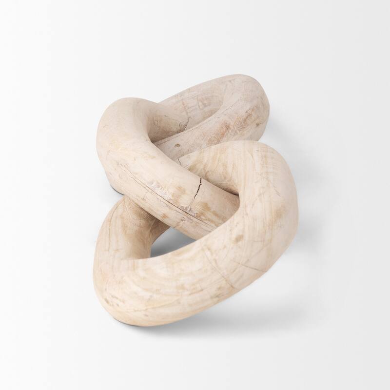 Tayla Large Black-Brown Wood Chain Link - 9.5L x 2.0W x 21.0H