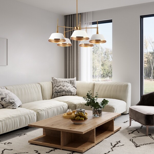 White living room lights top
