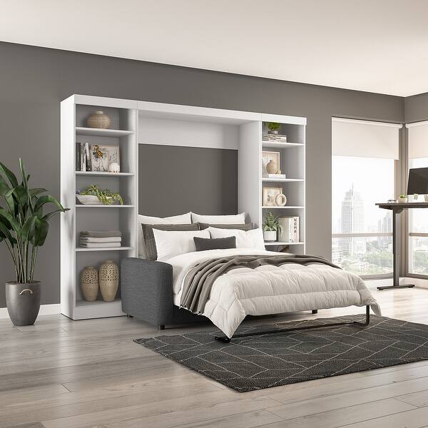 Murphy Bed with Sofa and Shelving Units (115W) Bed Bath & Beyond