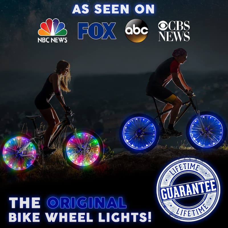 Activ Life LED Bike Wheel Lights (1 Tire, Red), Brighter & Visible for Safety & Style, Batteries Included