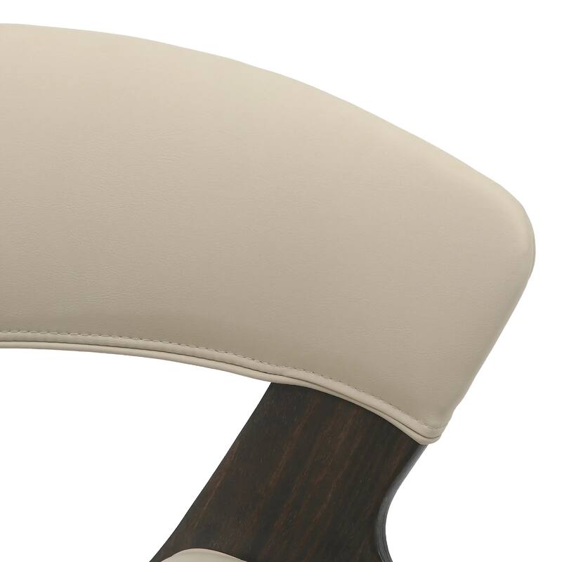 Nymia Upholstered Dining Chair with Saddle Seat - Velvet or Leather Accent Chair with Open Back and Iron Legs Set of 4