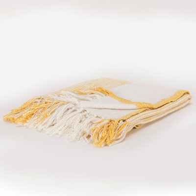 Rizzy Home Boho Stripe Woven Textured Cotton Throw
