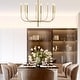 preview thumbnail 16 of 22, Collier 27.25" 8-Light Modern Mid-Century Iron LED Chandelier, by JONATHAN Y