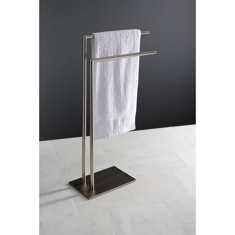 Edenscape Freestanding Dual Towel Rack in Polished Chrome