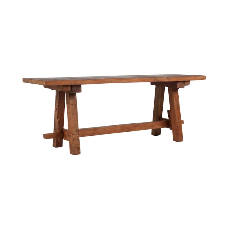 Solid Wood Bench with Natural Finish Accent Seating - 48" Brown