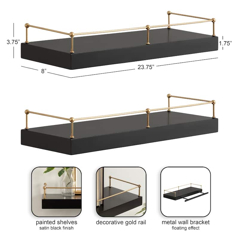 Kate and Laurel Havina Floating Shelf Set