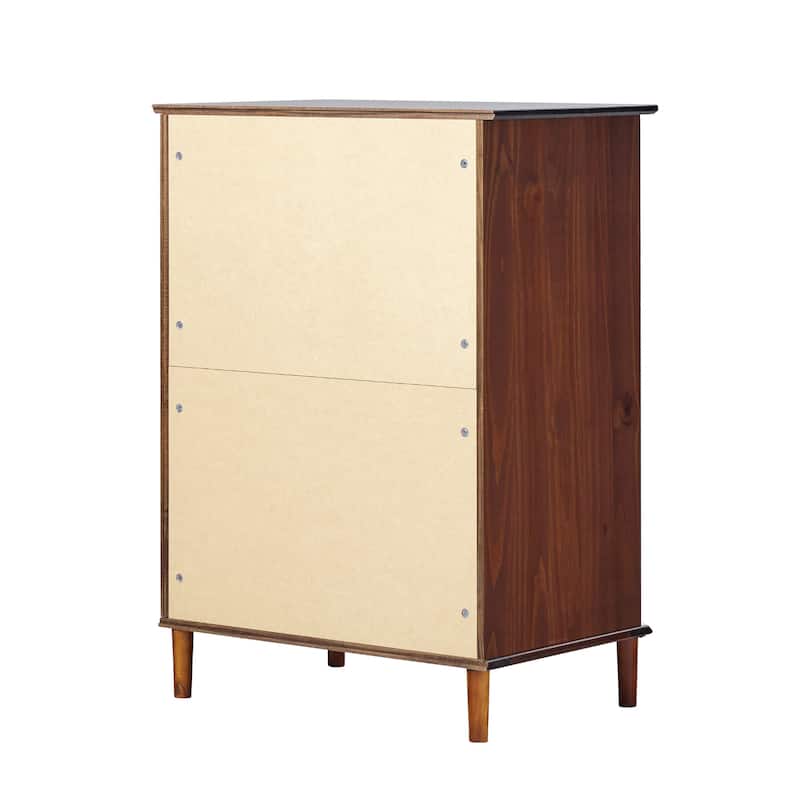 Walker Edison Bullrushes 4-drawer Solid Wood Chest
