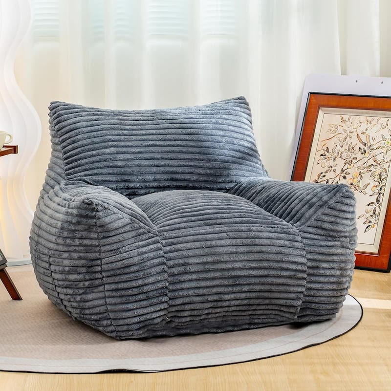 Bean Bag Chair for Adults with Armrests, Oversized Comfy Beanbag Lounge Lazy Floor Sofa Chair