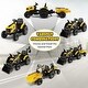 preview thumbnail 17 of 17, 12V 3 in 1 Kids Ride On Excavator with Shovel Bucket and Music - 96.5" x 25" x 33.5" (L x W x H)