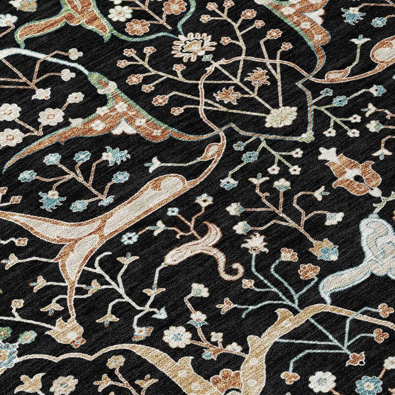 Machine Washable Indoor/ Outdoor Traditional Persian Chantille Rug
