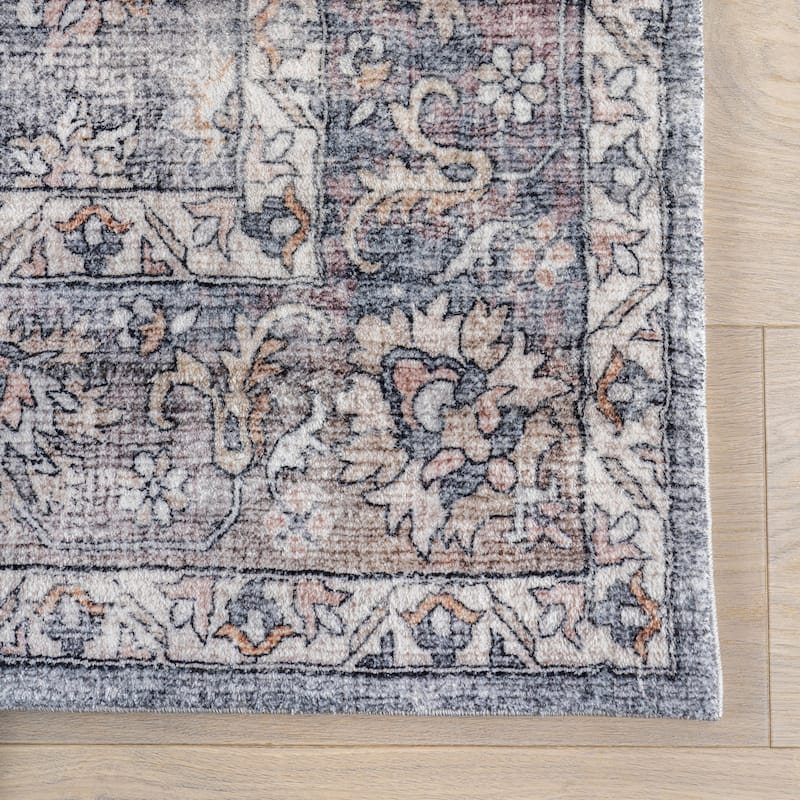 Nuloom Tahlea Medallion Machine Washable Area Rug
