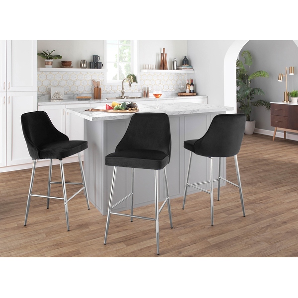 Chrome counter height stools 2025