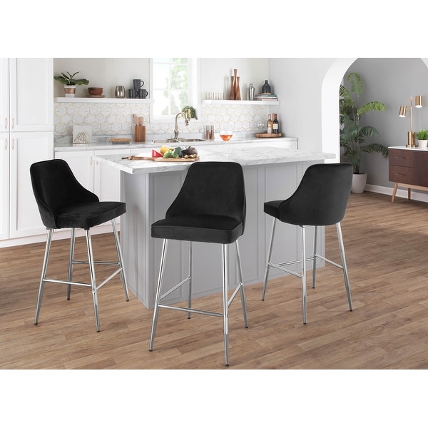 Chrome counter deals height stools