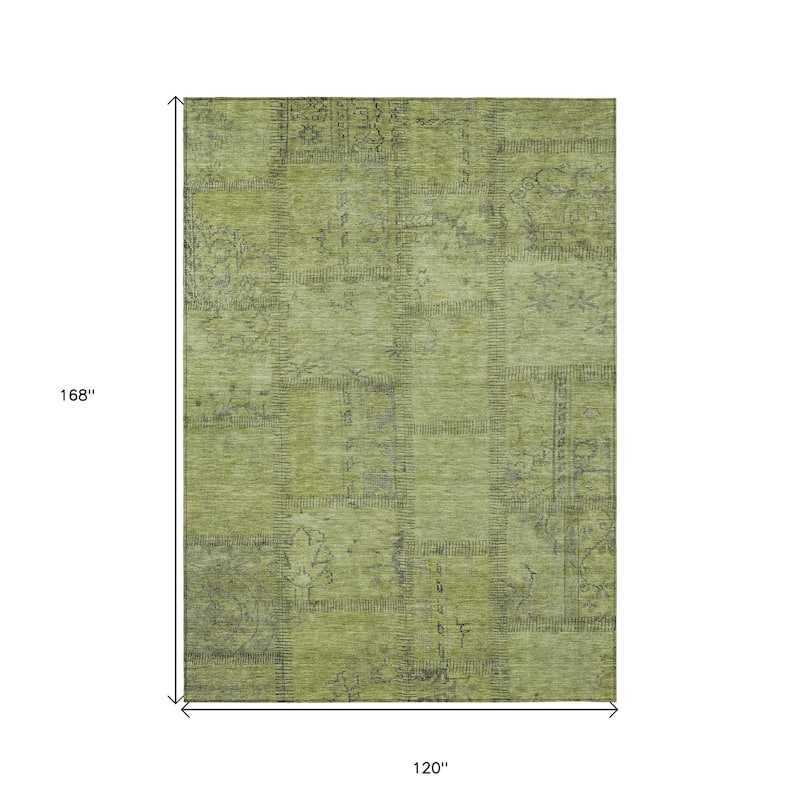 HomeRoots Patchwork Transitional Rectangle Outdoor Rug