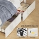 preview thumbnail 17 of 24, LED Kids Bunk Bed with Desk Twin Over Twin Metal Loft Bed 2 Drawers Power Outlets