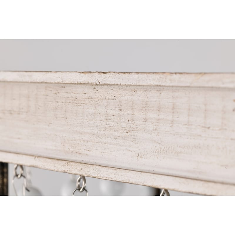 Pryne 18 Inch Off White Bead Detail Flush Mount 3-Light