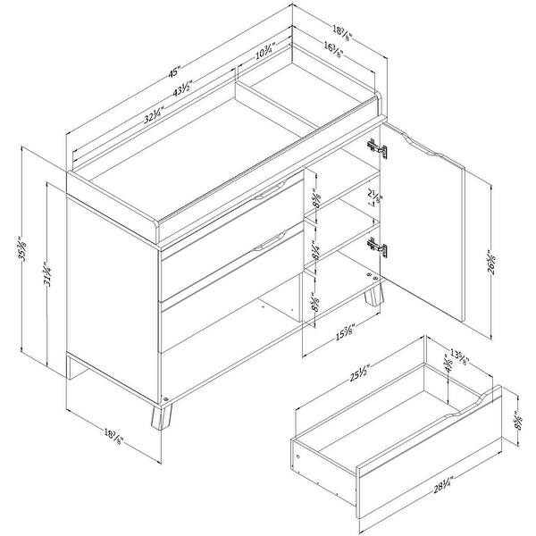 South Shore Kanagane Changing Table