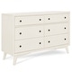 preview thumbnail 2 of 15, Evolur Loft Antilia Mid-Century Double Dresser Vanilla Bean