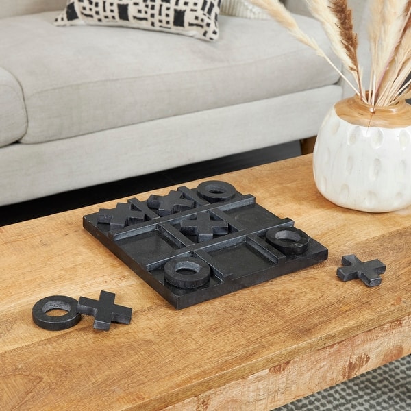 Black Marble Tic Tac Toe Game Set On Sale Bed Bath & Beyond 38352767
