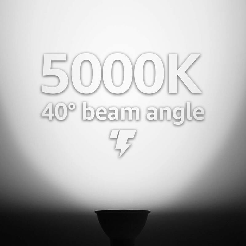 6 Pack 6.5W Dimmable LED MR16 GU10 Base Light Bulb, 5000K Daylight