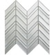 preview thumbnail 2 of 2, Apollo Tile 5 pack 10.4-in x 10.4-in White Chevron Polished and Matte Finished Glass Mosaic Tile (3.76 Sq ft/case)