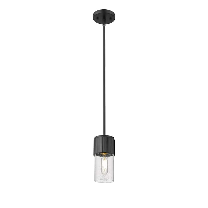 Innovations Lighting Bolivar - 1 Light 7" Stem Hung Pendant - Seedy/Matte Black