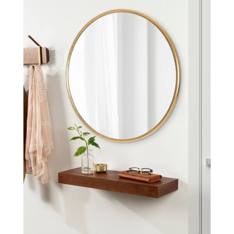 Kate and Laurel Caskill Round Framed Wall Mirror