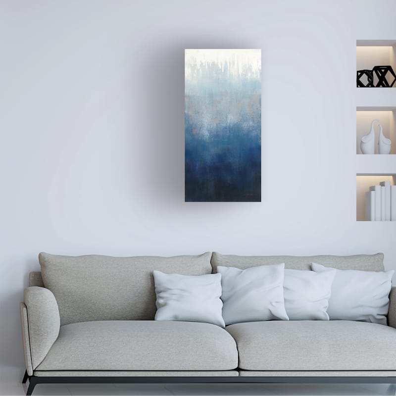 (TARGET EXCLUSIVE) Silvia Vassileva 'Silver Wave I' Canvas Art