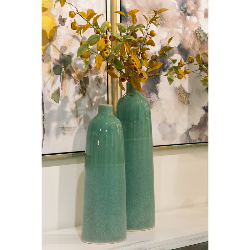 Elk Home Manly Sage Green Earthenware 7.25 Inch Wide Vase