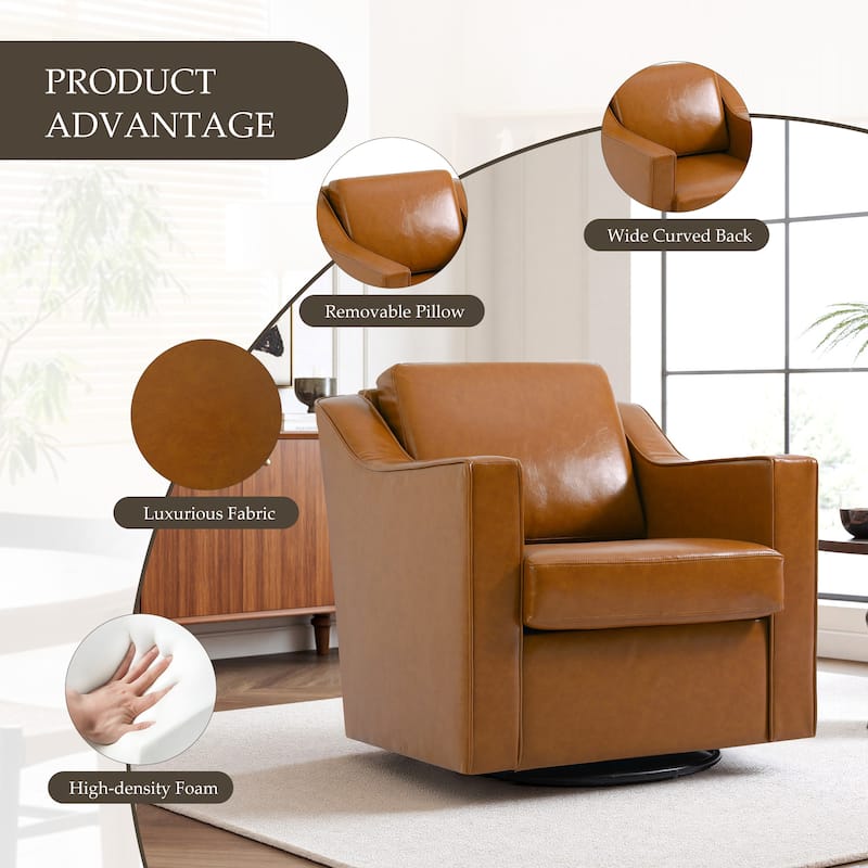 Modern 30.5" W Swivel Armchair Accent chair