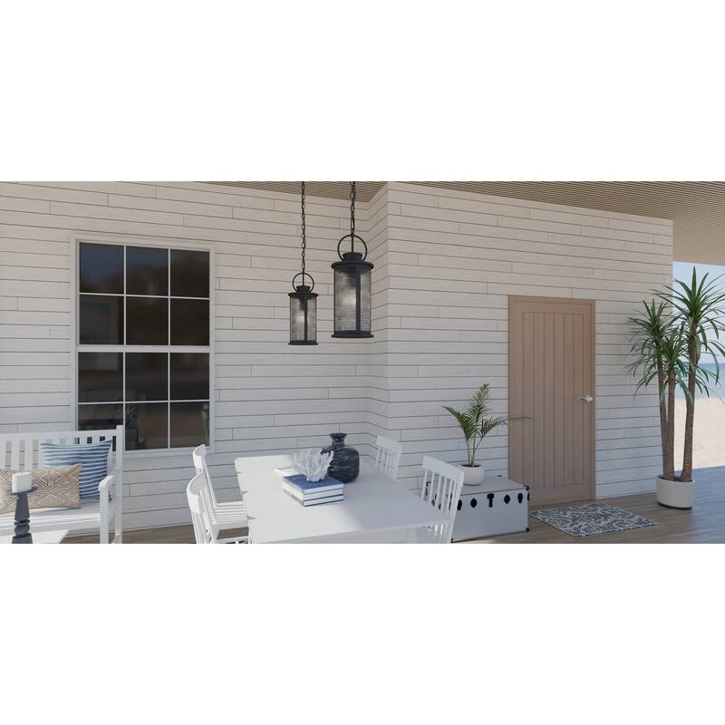 Tilmore 1-Light Matte Black Outdoor Hanging Lantern
