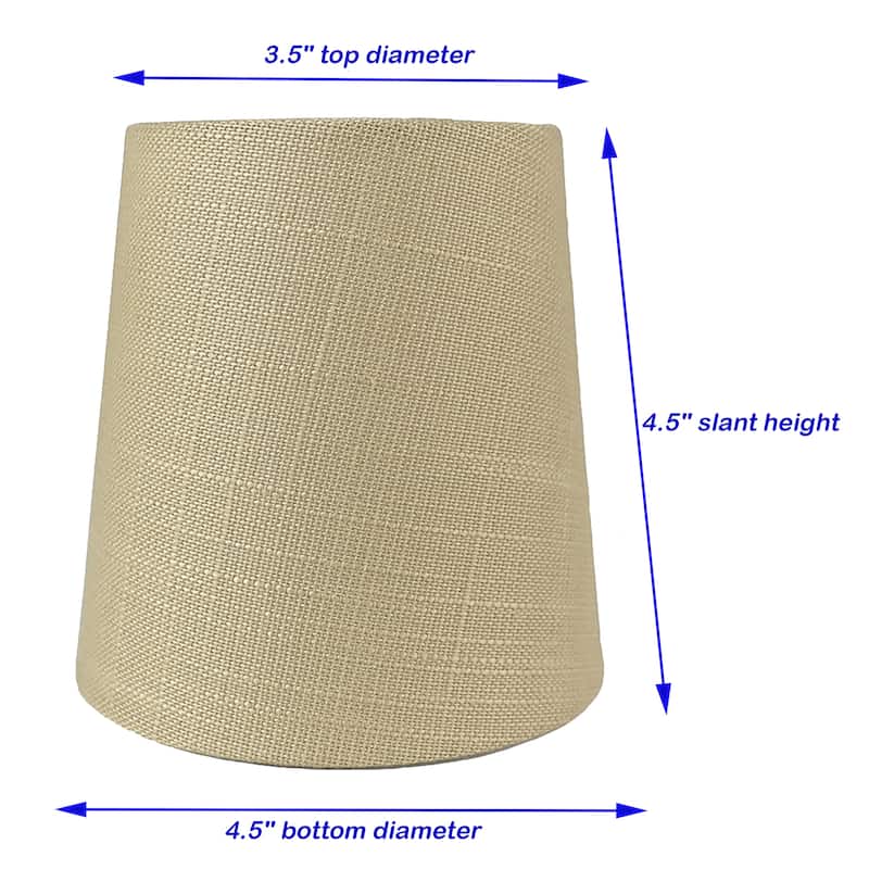 Meriville Linen Clip On Chandelier Lamp Shades, 3.5-inch by 4.5-inch by 4.5-inch