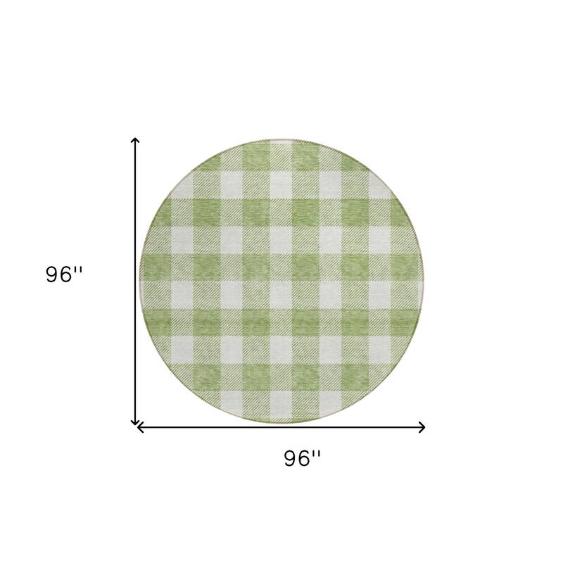 HomeRoots Plaid Transitional Rectangle Outdoor Rug