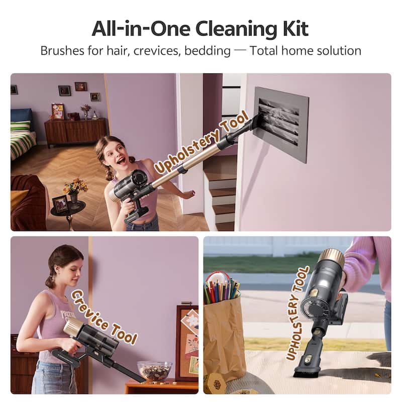 Cordless Vacuum Cleaner Ideal for Carpets and Pet Hair