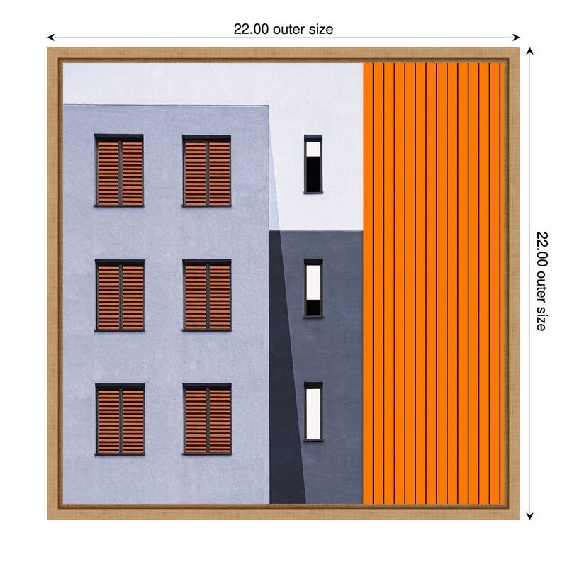 Facade by Inge Schuster Framed Canvas Wall Art Print - 22 x 22 in