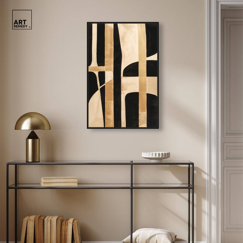 Noir and Gold I Canvas by Art Remedy