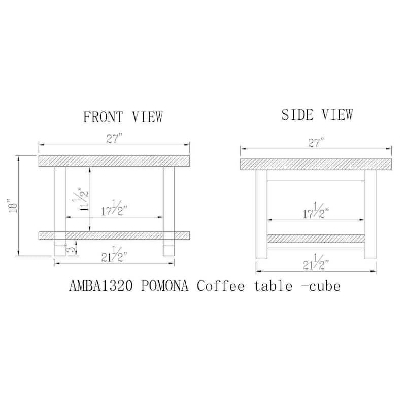 Lawrence Reclaimed Square Coffee Table