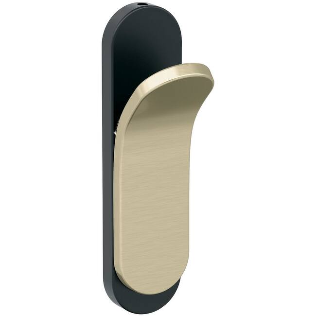 Amerock HBX37012 Unison Single Robe Hook - Matte Black / Golden Champagne