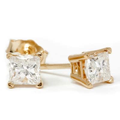 1/2ct Diamond Studs Yellow Gold