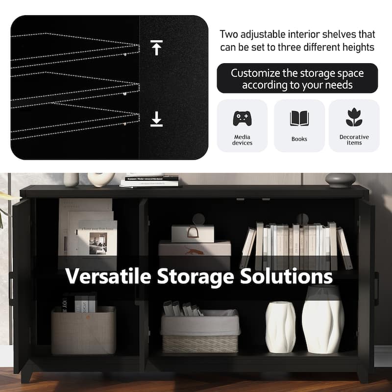 TV Stand Entertainment Center Media Console Cabinet with Storage Space